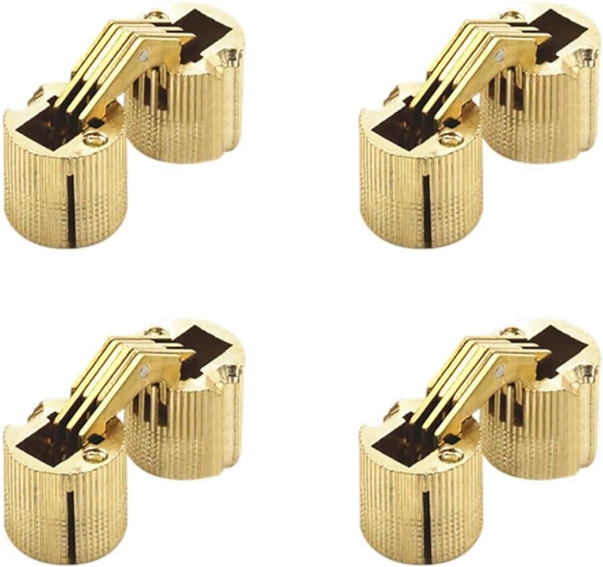 16mm Messing Onzichtbare Scharnieren van Koper voor DIY Sieradenboxen, Cadeauboxen en Werkbladen (4 stuks)