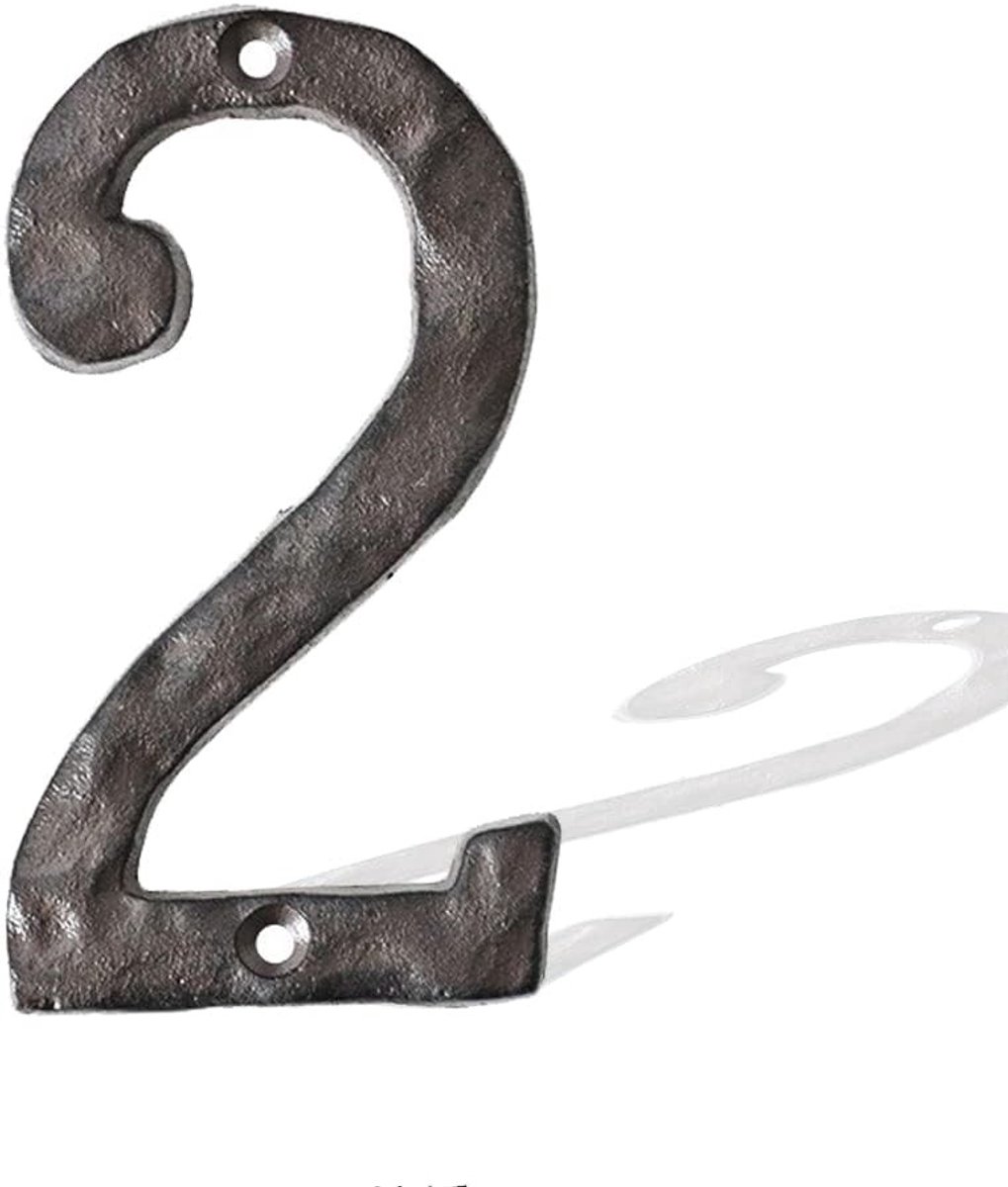 Zware Gietijzeren Huisnummers, 5.5 Inch, Gegraveerde Adresplaat voor Binnen en Buiten, Perfect voor DIY Projecten en Wanddecoratie