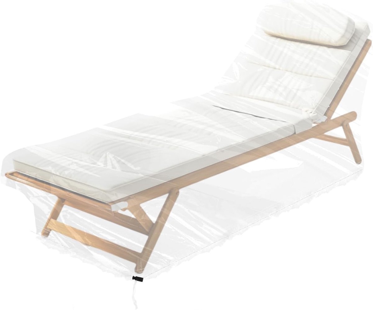 Beschermhoes voor Tuinstoelen met Trekkoord 200 x 70 x 75 cm - Waterdicht en UV-bestendig voor Tuinmeubilair en Buitengebruik