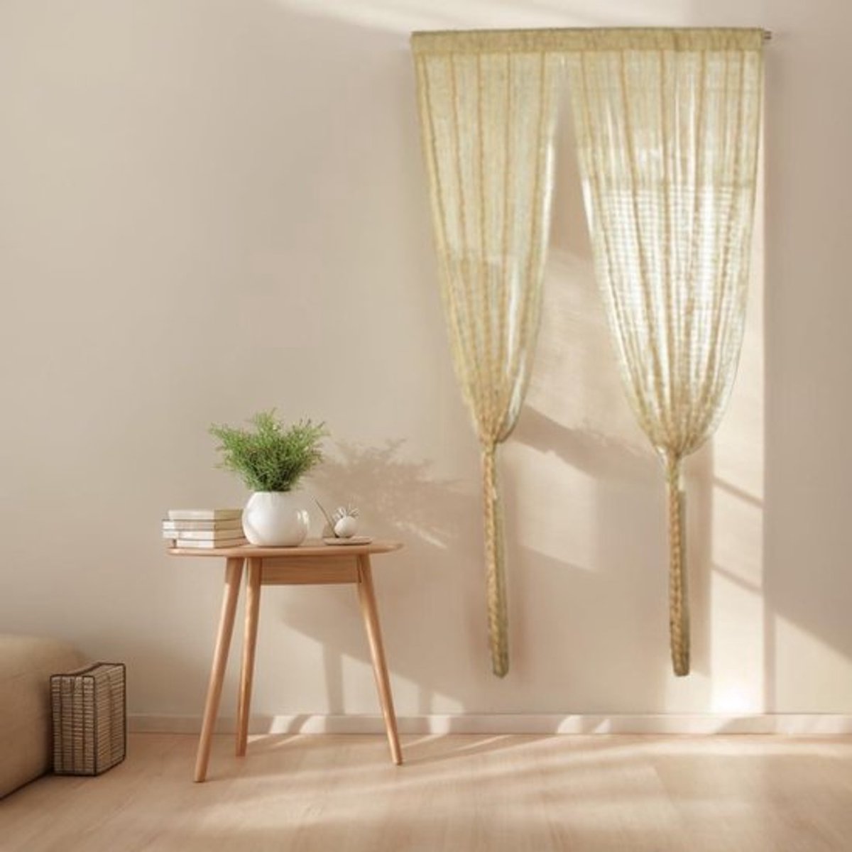 Decoratief kralengordijn voor deuren - Vliegengordijn met draad dat niet in de knoop raakt - Ideaal voor huis, hotel of winkel