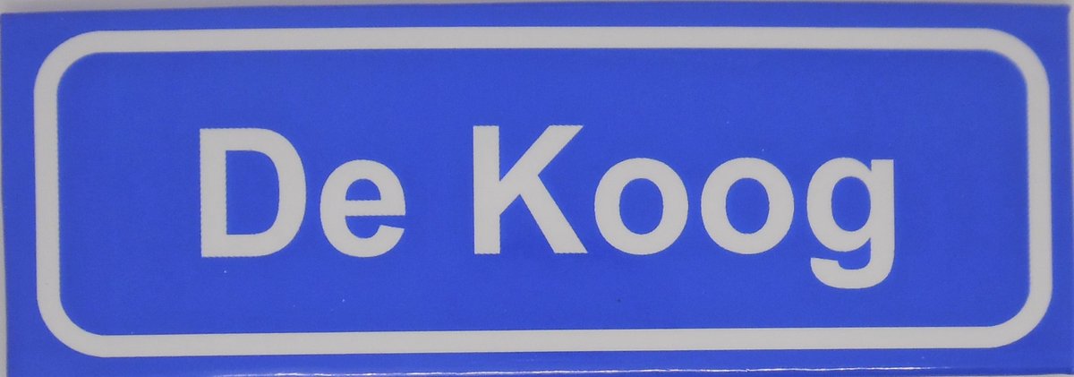 Souv© - magneet Plaatsnaambord De Koog