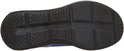 Onderkant van een blauwe Skechers sneaker met antislip profiel.