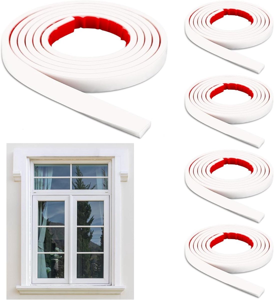 Raamroosterset - Vensterdecoratie Raamlijsten - Huis Decoreren - Zelfklevend TPE Materiaal