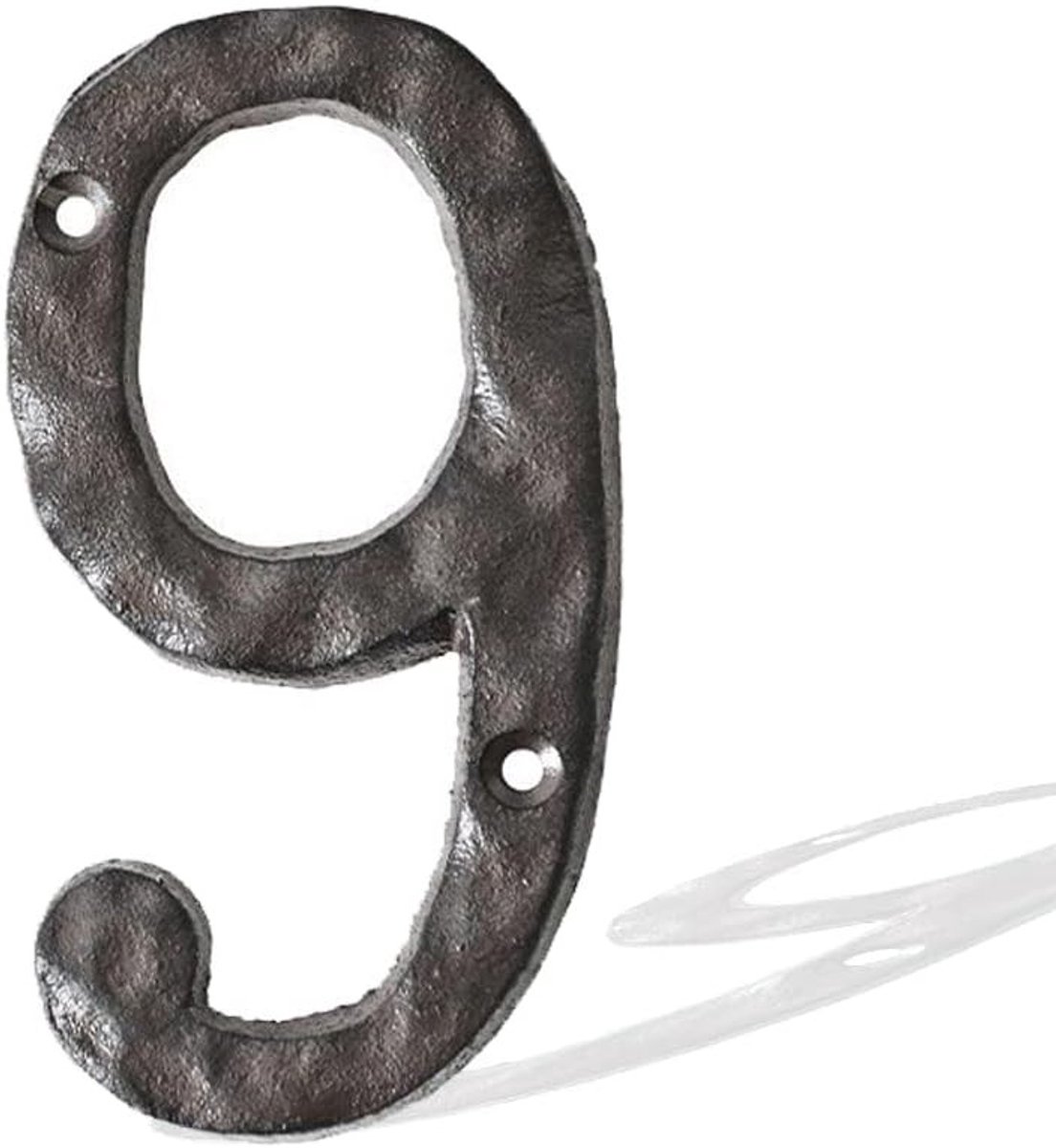 Stabiele en zware huisnummers van gietijzer, 5.5 inch, voor binnen en buiten, perfect voor DIY projecten en wanddecoratie