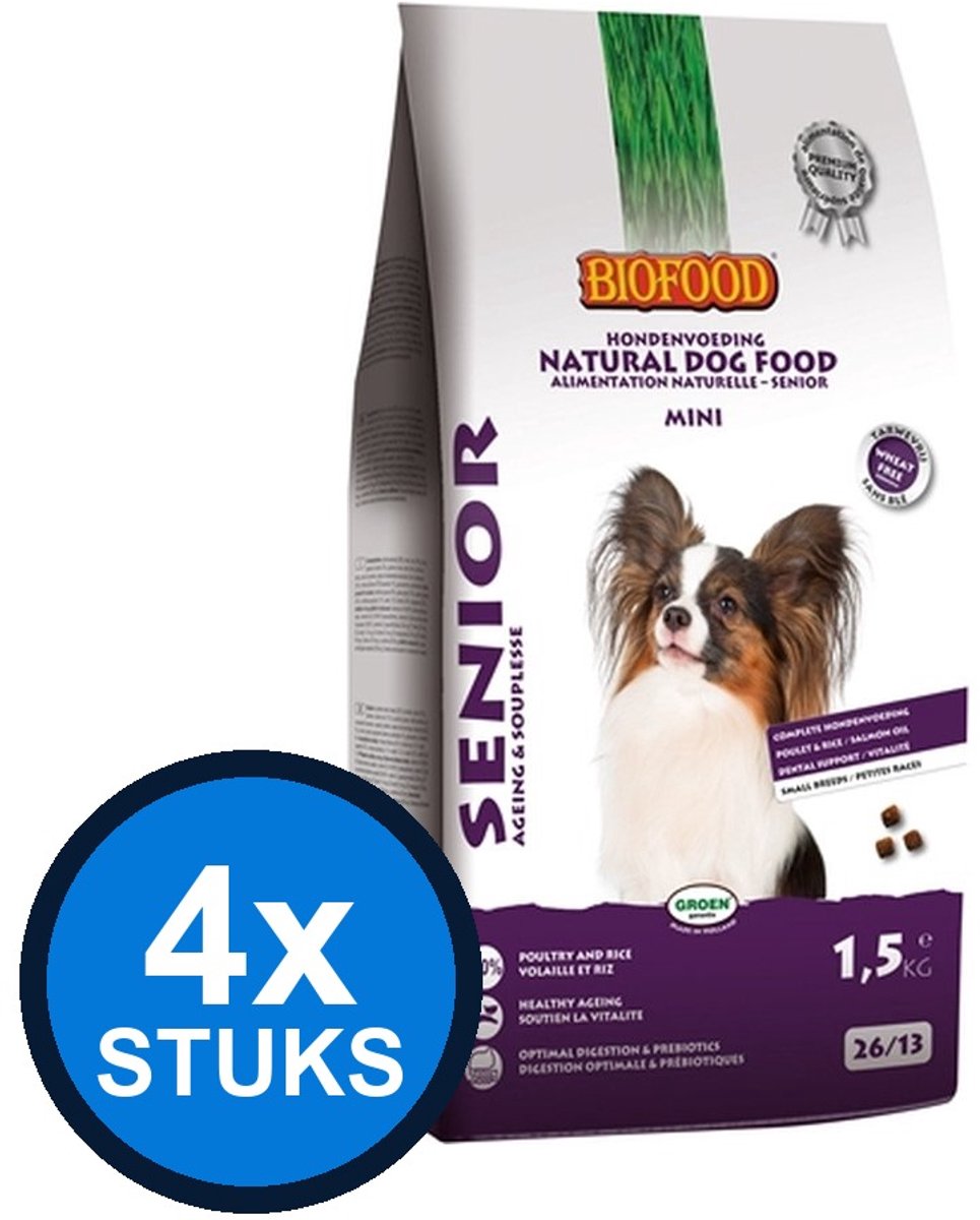 BF Petfood Biofood - senior small breed 1,5kg - Hondenvoer - 1.5 kg