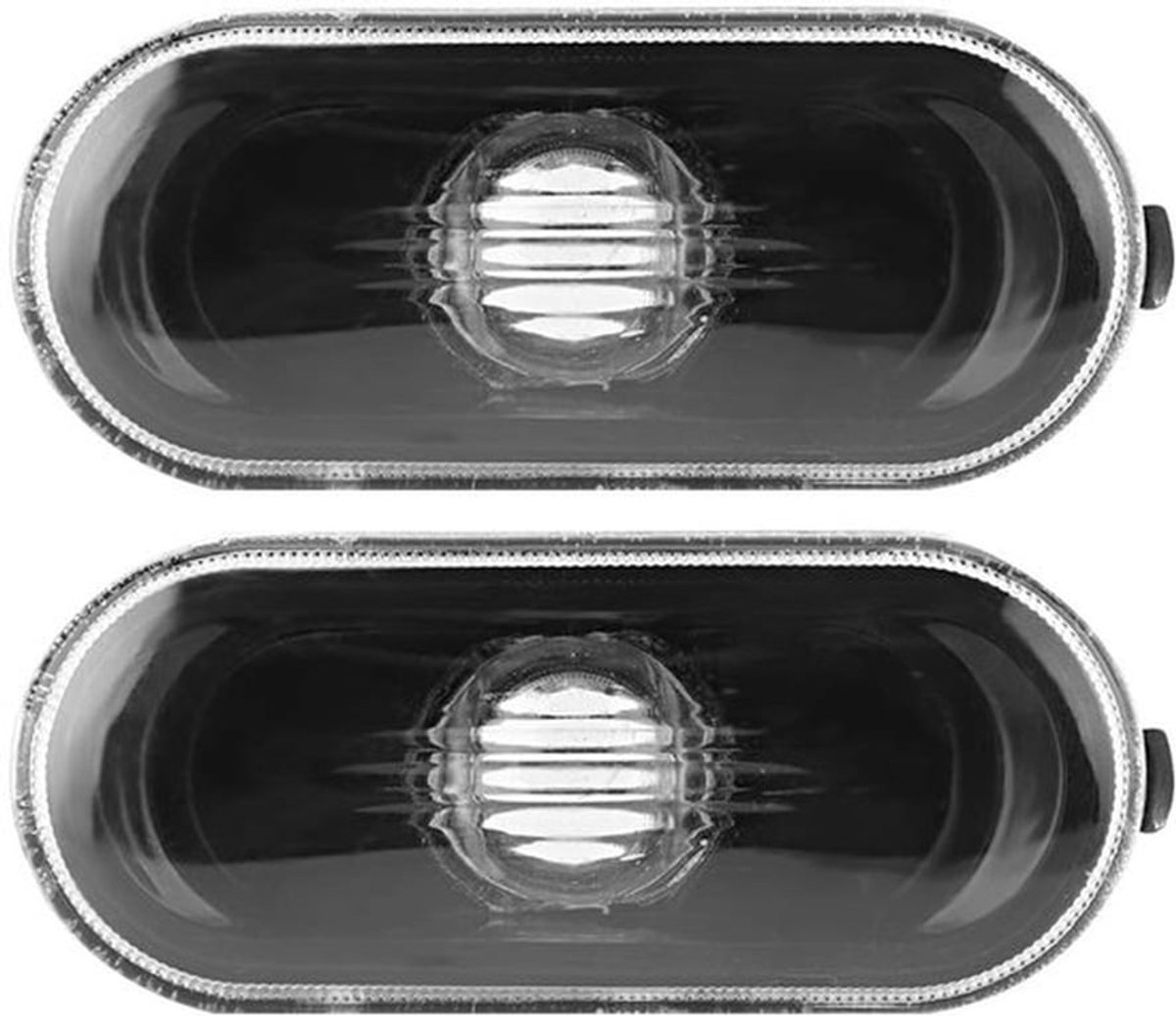 2 stuks waarschuwingslampjes voor zijmarkeringslichten met zwarte lampafdekking, compatibel met Bora/Golf 4/MK4