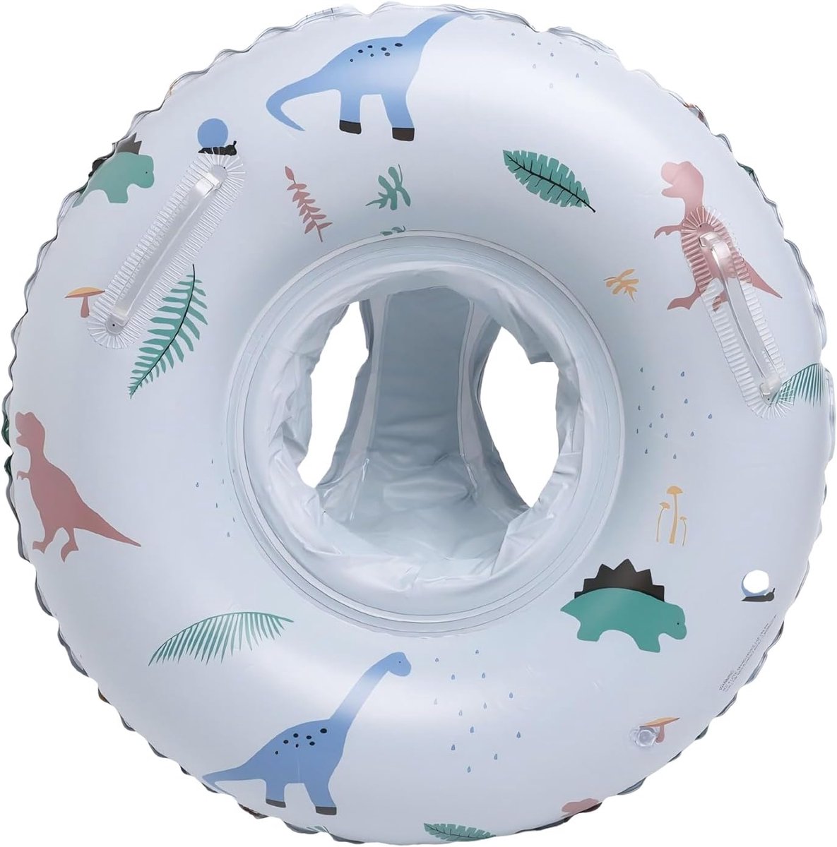 LISM-Opblaasbare babyzwemband met zitje en handvatten, dinosaurusvormige babyzwemband, geschikt voor peuters van 1-5 jaar, ideaal om mee te baden en zwemles te volgen.