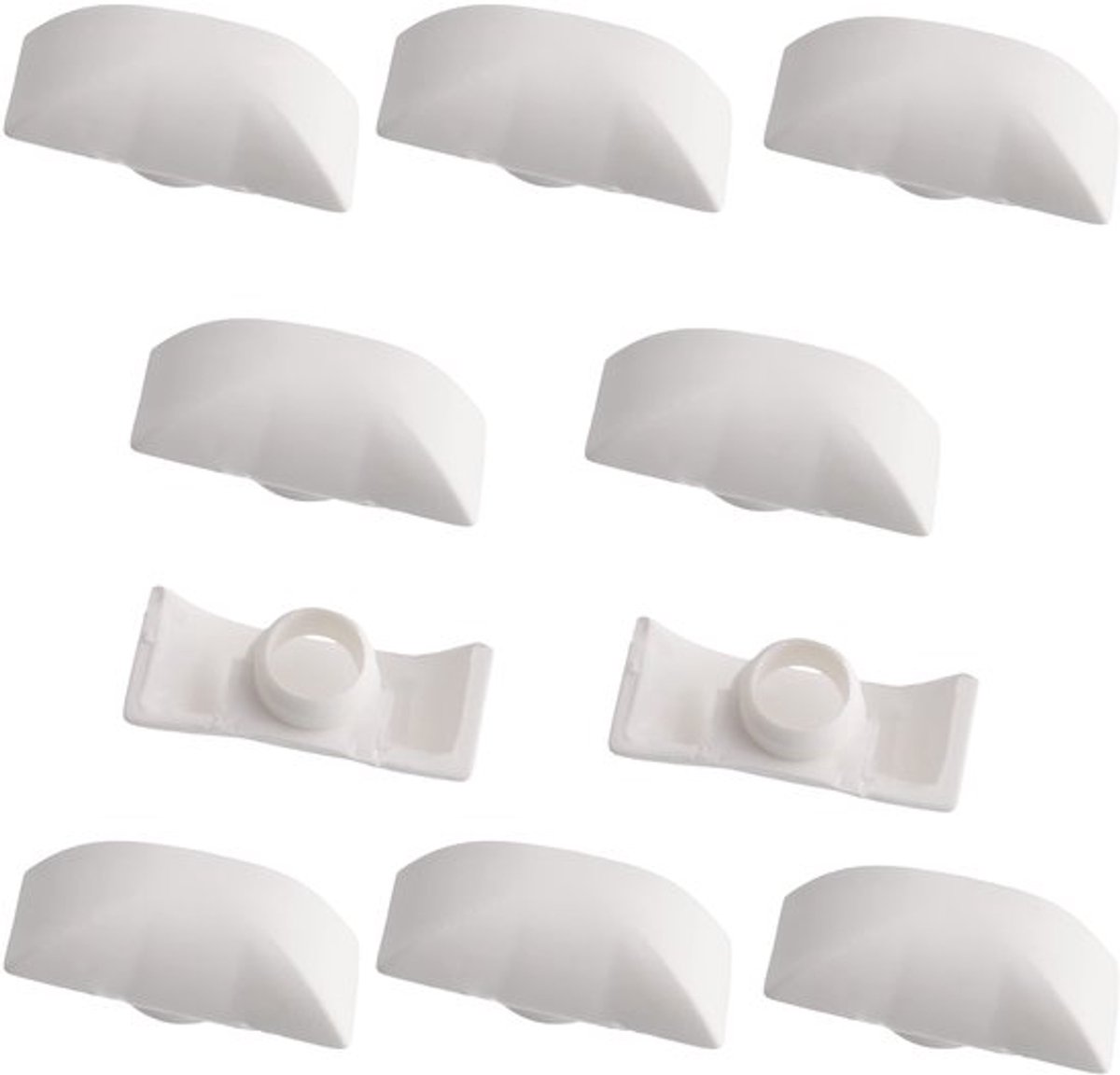 C65136 - Set van 10 Stormcovers - Plastic Deksels voor Raamframes - Clip 29 x 12 mm - Boorgat Ã˜10 mm