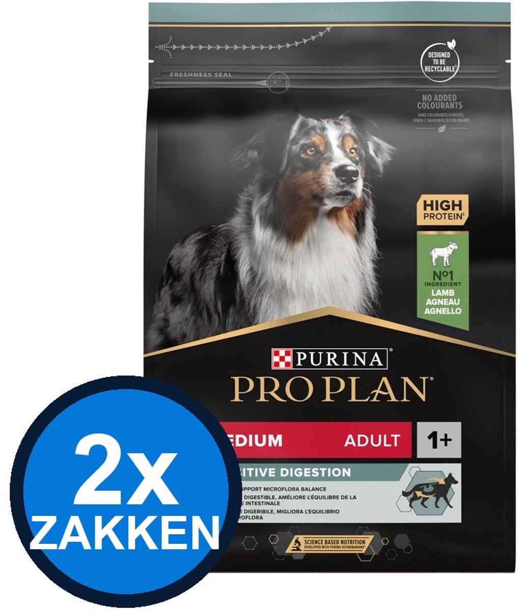 Pro Plan Pro Plan - Adult Medium Sensitive Digestion Lam - Hondenvoer Droogvoer - 3 kg