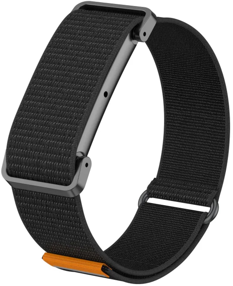 Strap-it Ultradun bandje Nylon geschikt voor Fitbit Air - Zwart
