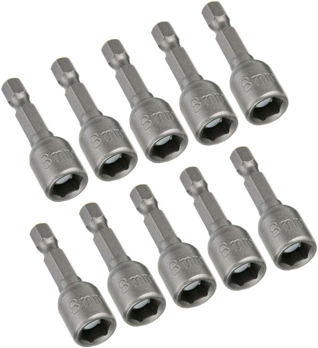 8 mm 1/4 Inch Hex Boor Socket Wrench Bit Adapter - Metalen Steeksleutel voor Accuschroefmachines, Geschikt voor Diverse Klussen en Reparaties