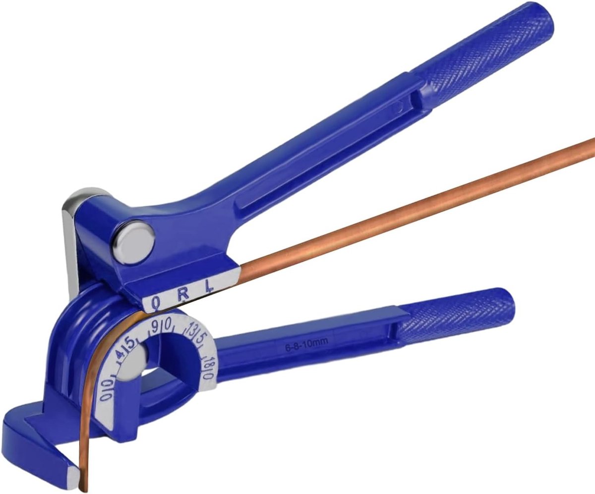 Handmatige Buiggereedschappen voor Buizen, 3-in-1 Pijpenbuiger voor 1/4 inch, 5/16 inch en 3/8 inch, Ideaal voor Koper, Aluminium en Messing, Perfect voor Thuisgebruik en Professionele Klussen