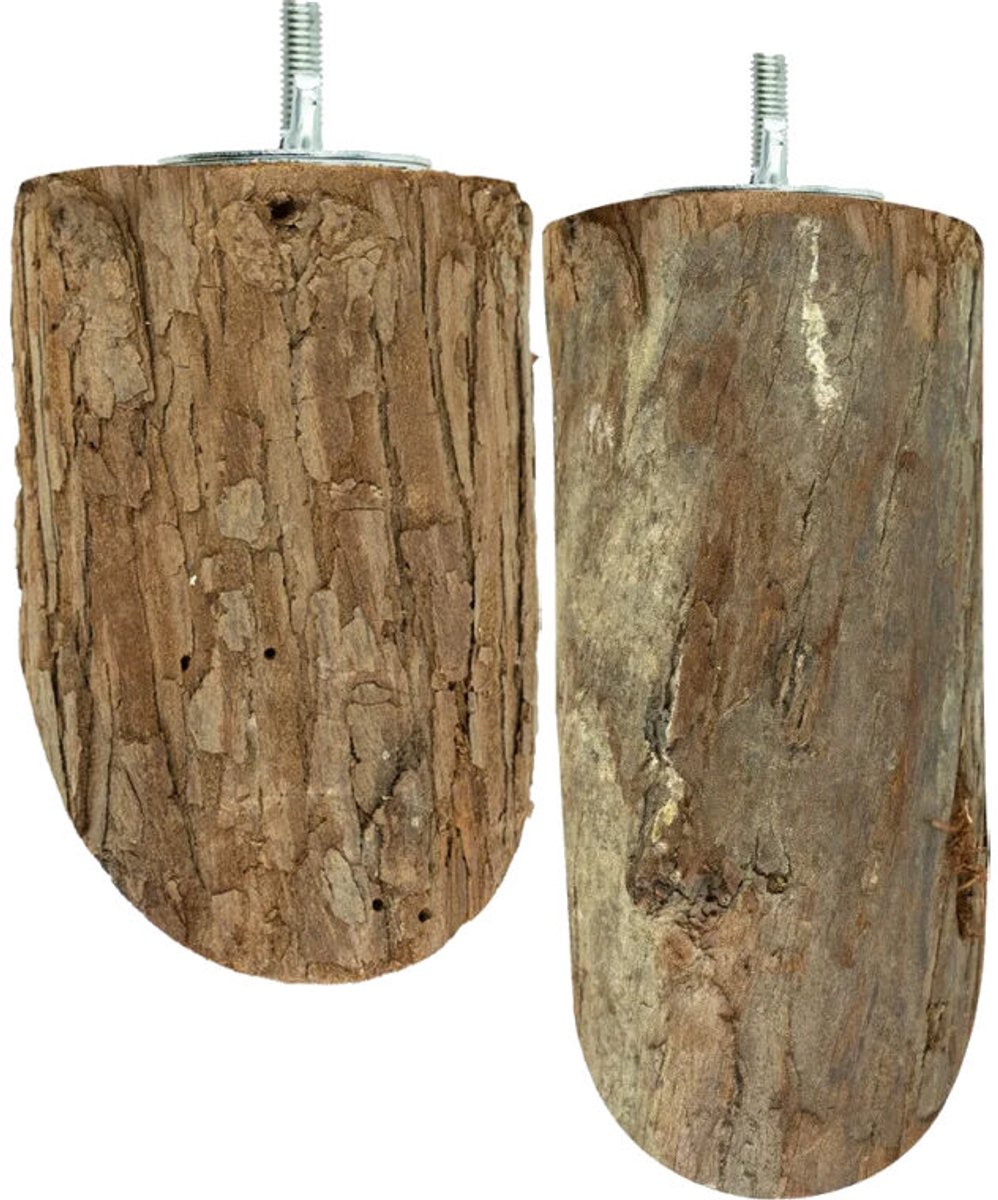 Houten Zitstok Back Zoo Nature - Natuurlijke Rustplank S - 10x7.5 cm, Geschikt voor Parkieten en Papegaaien