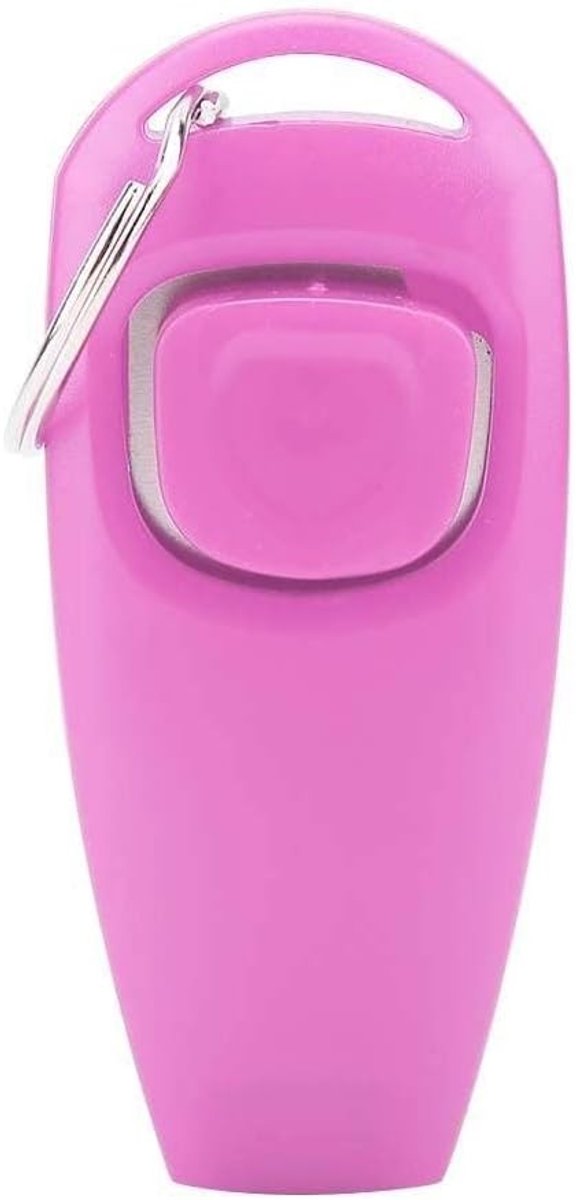 Hondenfluit en Puppy Clicker voor Effectieve Dierentraining - Hondengedrag Verbeteren met Sleutelhanger (Roze)