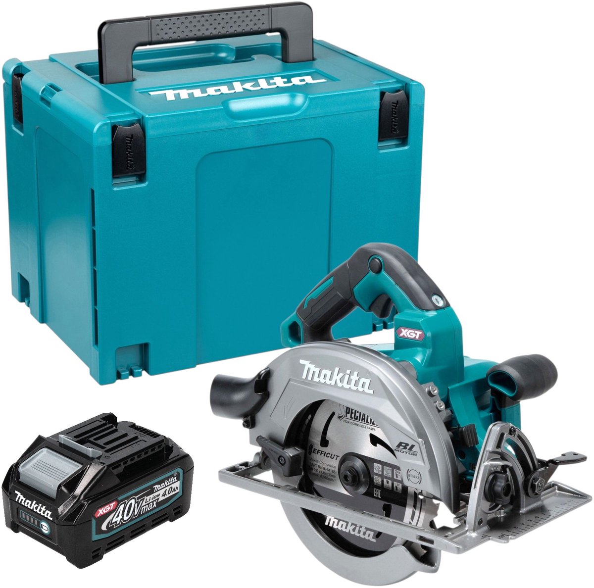 Makita HS 003 GM101 accu-handcirkelzaag 40 V max. 190 mm borstelloos + 1x accu 4,0 Ah + Makpac - zonder oplader