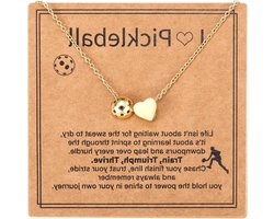 Sportieve Ketting met Inspirerende Kaart voor Vrouwen en Koppels - Perfecte Accessoire voor Pickleball Fans en Spelers