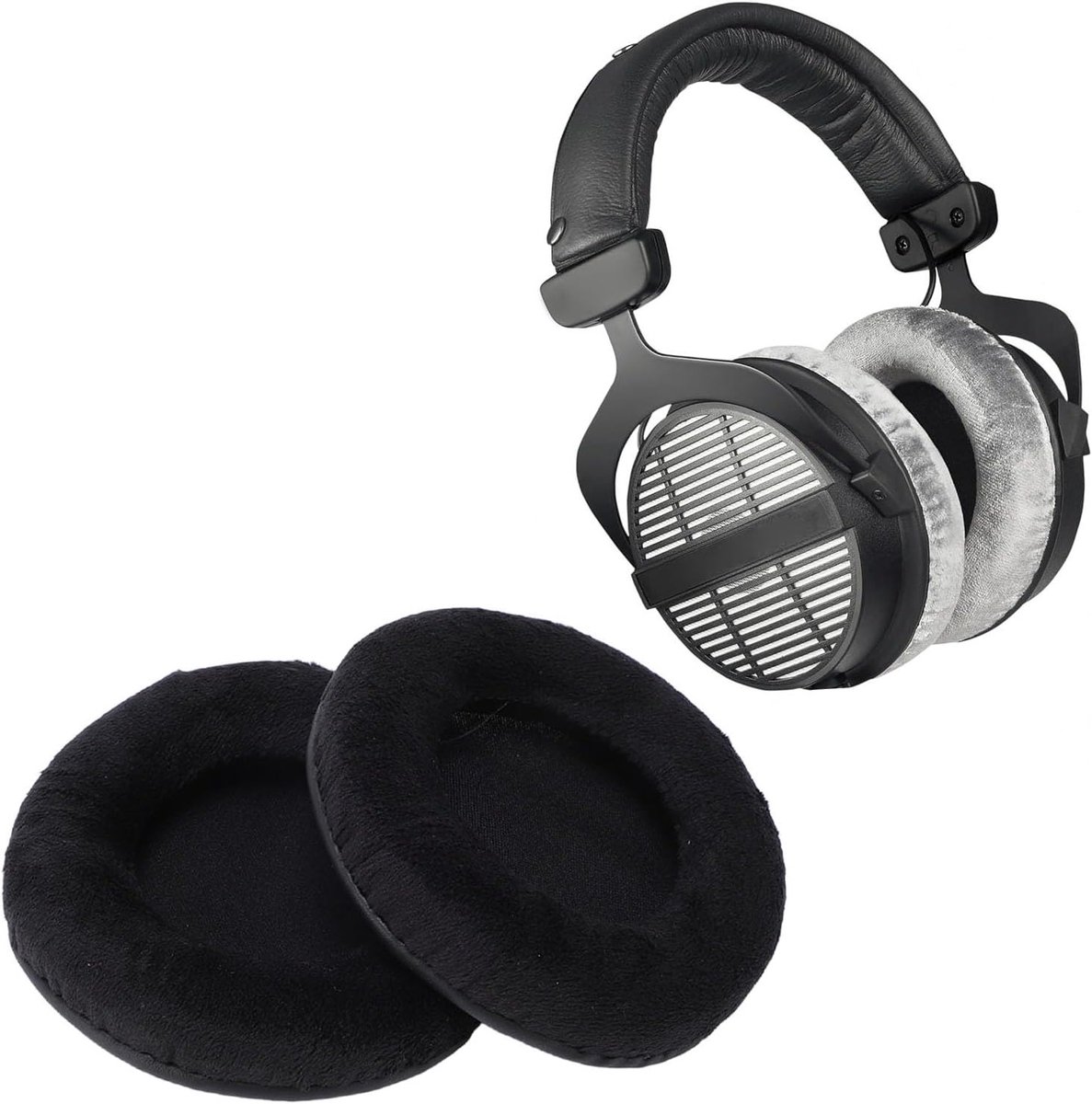 4 Stuks Vervangende Oorkussens voor DT440 DT660 DT770 DT860 DT880 DT990, Comfortabele Velvet Spons Hoofdearpads voor Hoofdtelefoons
