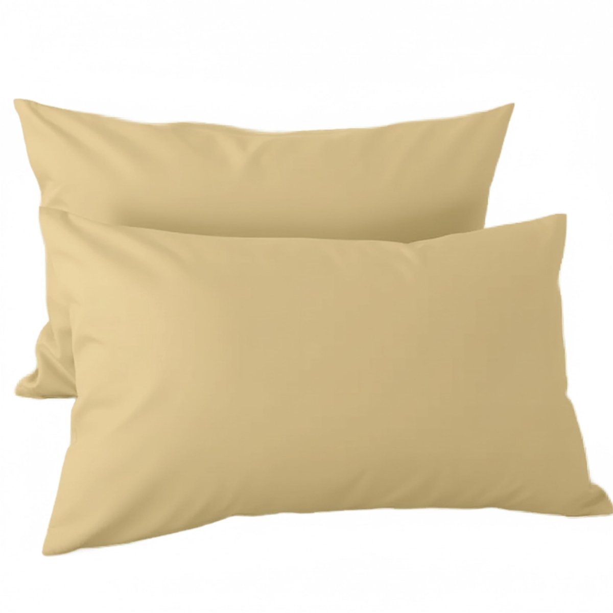 2 kussenslopen van 45 x 105 cm met ritssluiting, 100% microvezel, extra zacht en transparant, beige