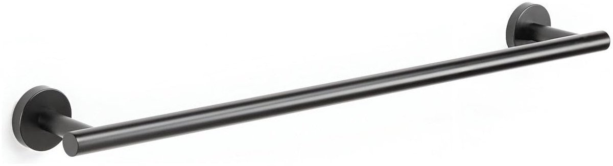 Handdoekstang 60 cm - RVS - Mat zwart | TOJ Living