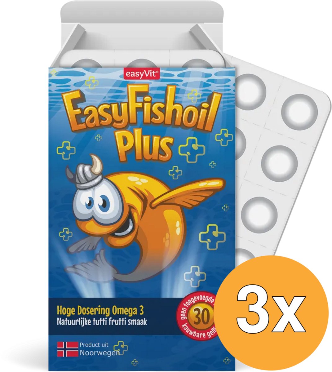 3x Easyvit Easyfishoil Plus (30 Gummies)