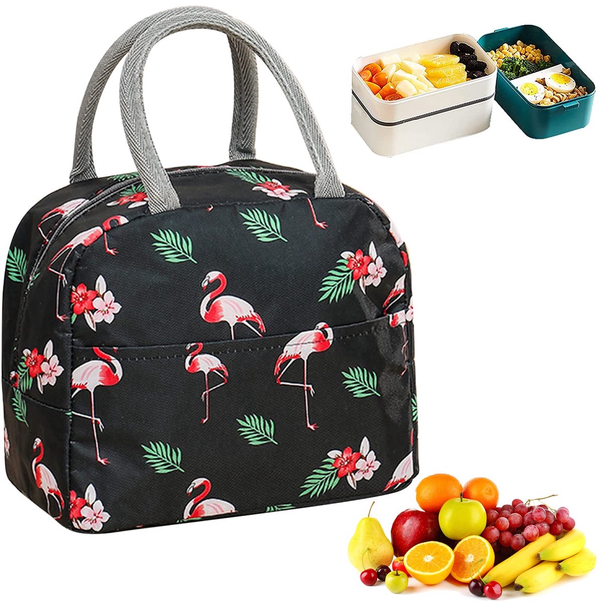 Lunchtas, 6 liter koelbox voor picknick, opvouwbare isolatietas, picknicktas, mini-koeltas, picknick-handtas voor vrouwen, volwassenen, studenten en kinderen (C)