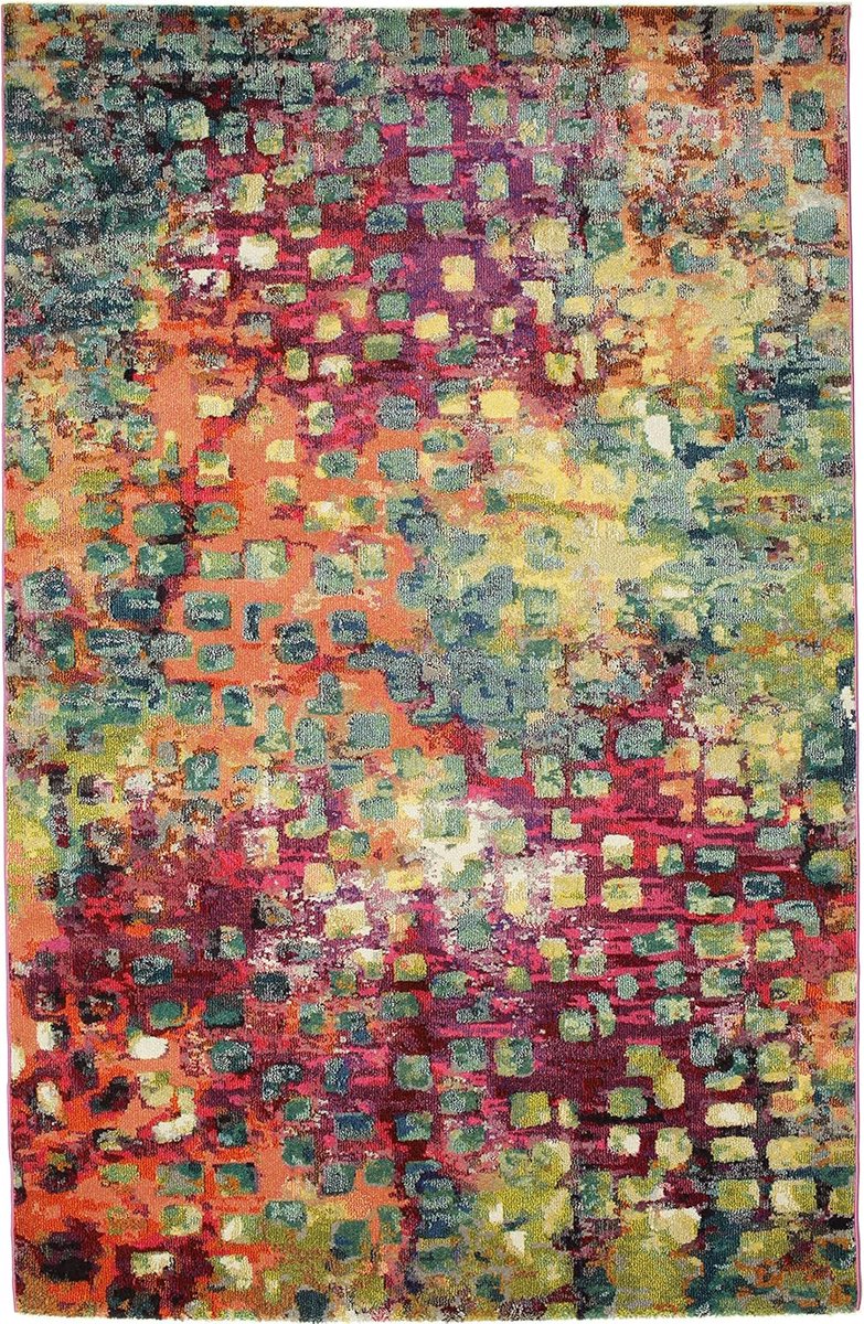 Davina, Vloerkleed, Moderne, 200 x 300 cm, Rechthoekig, Middelpolig, Woonkamer, Eetkamer, Slaapkamer, Keuken, Alleen chemisch reinigen, Veelkleurig