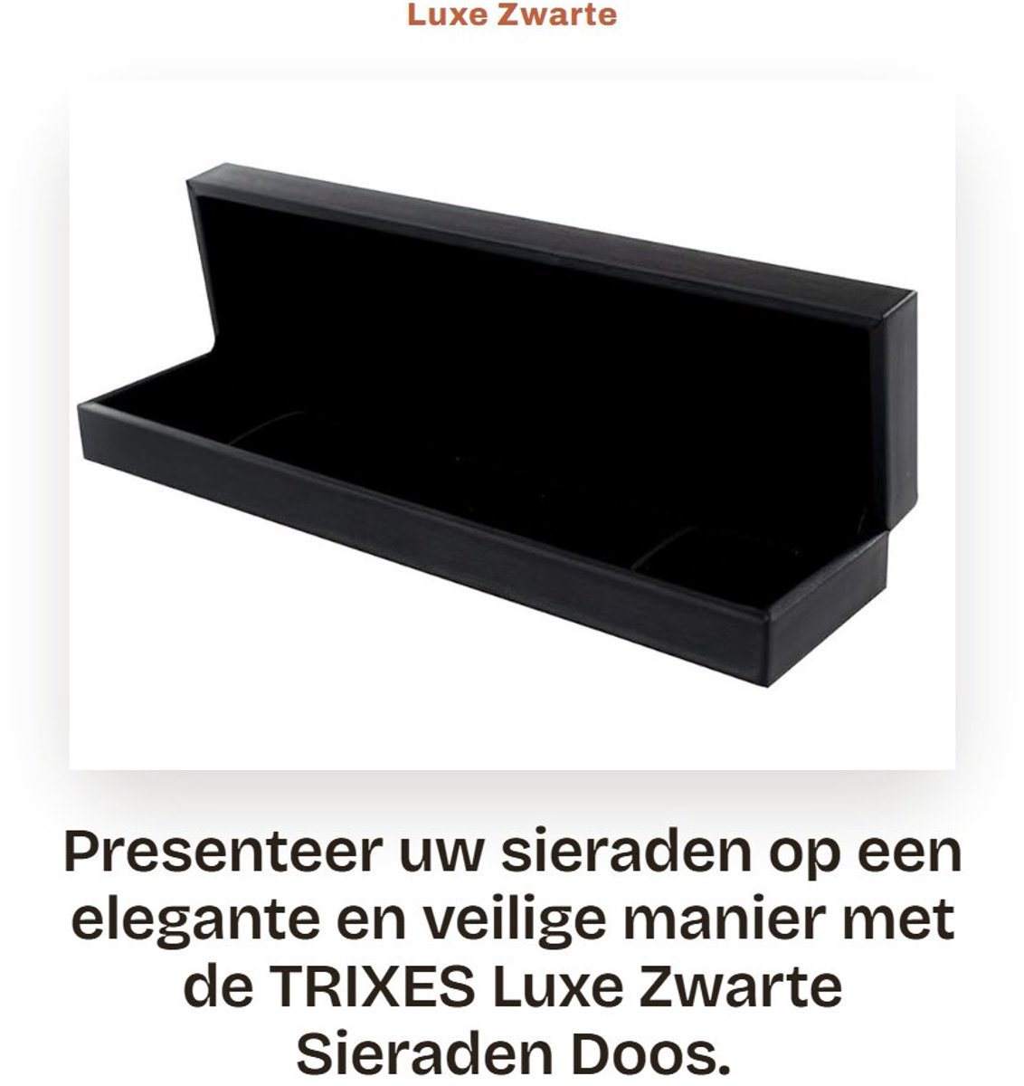 Dailygoods- Sieradenbox Luxe - Juwelenkistje - Organiserend Ontwerp - Antislip - Velours Binnenkant - Bescherming tegen Krassen - Juwelendoos