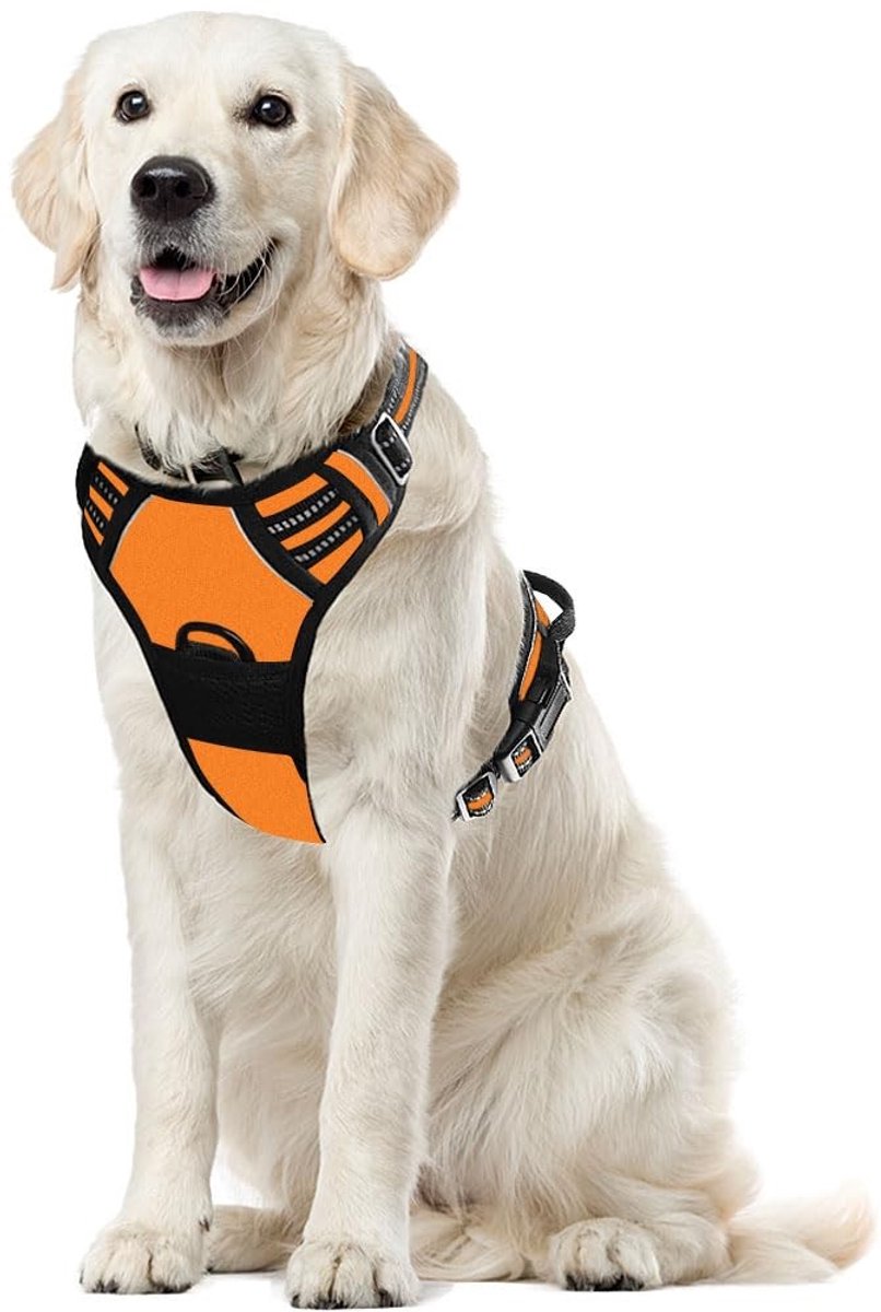 Dailygoods- Hondenharnas Anti-Trek - Verstelbaar Vest - Handgreep voor Training - Ademend en Comfortabel - Reflecterende Strepen - Geschikt voor Grote Honden - Hondentuig
