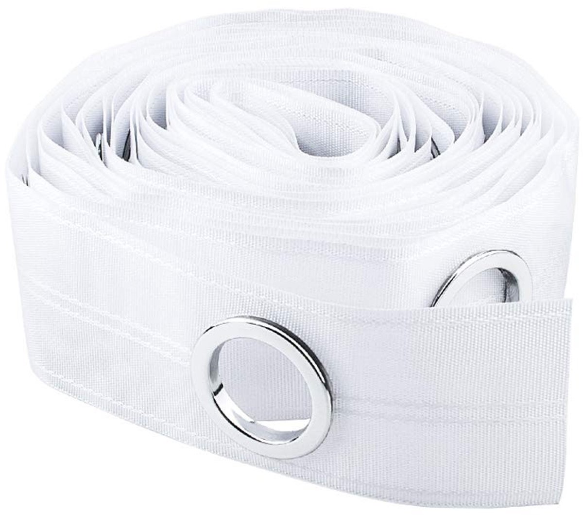 Dailygoods- Gordijntape 10 m - Verstelbaar - Gordijnband voor haken - Oogjes design - Slijtvast polypropyleen - Geschikt voor verduisterende voeringen
