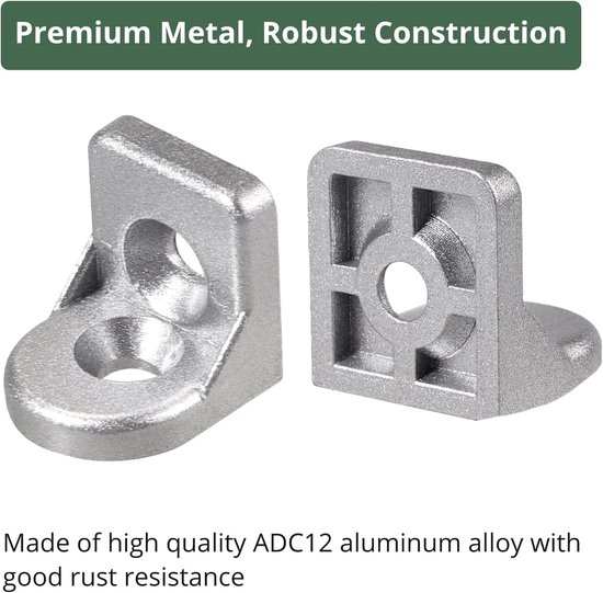 stuurhoek montagebeugel, aluminium profiel 20x20,M5*10 schroef — afbeelding 2
