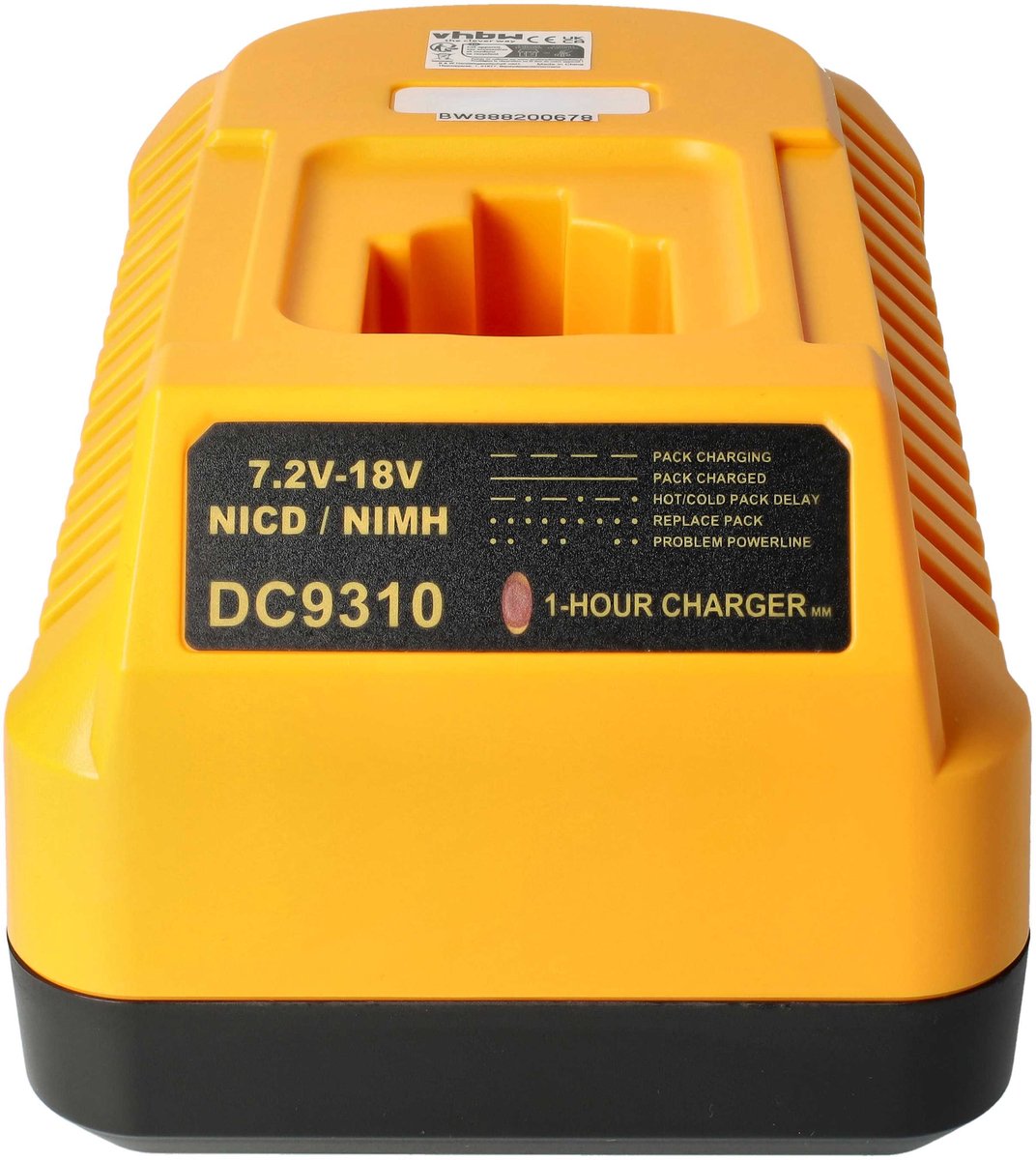 vhbw-lader compatibel met Dewalt DW9072, DW9095, DW9057, DW9061, DW9062, DW9098, DW9071, DW9091, DW9094, DW9096 elektrisch gereedschap, Ni-Cd, NiMH-accu's, 7,2 V
