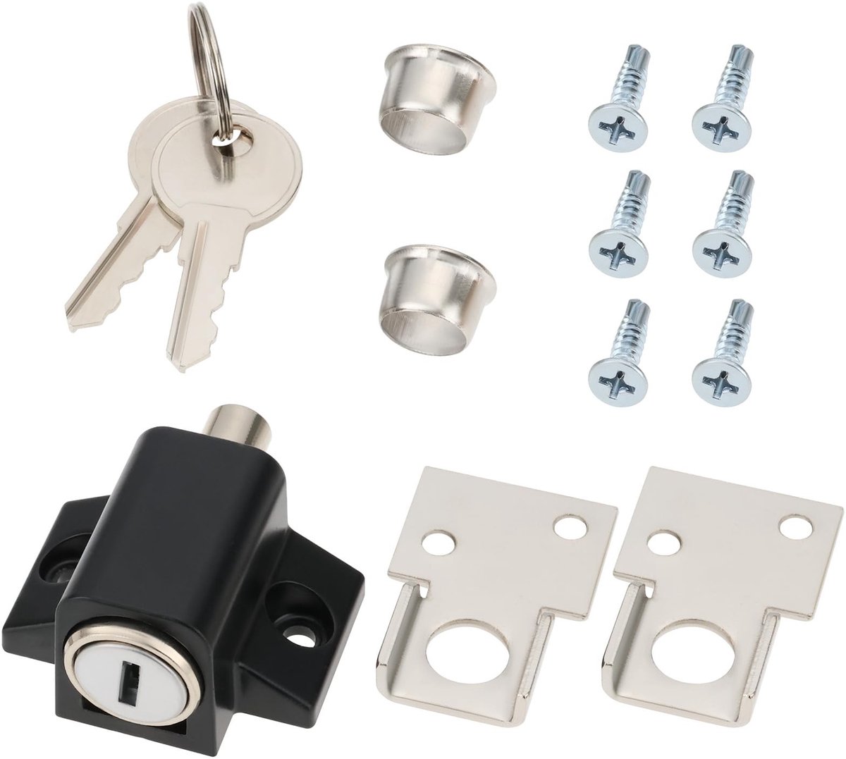 Dailygoods - Prullenbakvergrendeling van Aluminium met Sleutel en Vergrendelingsplaat