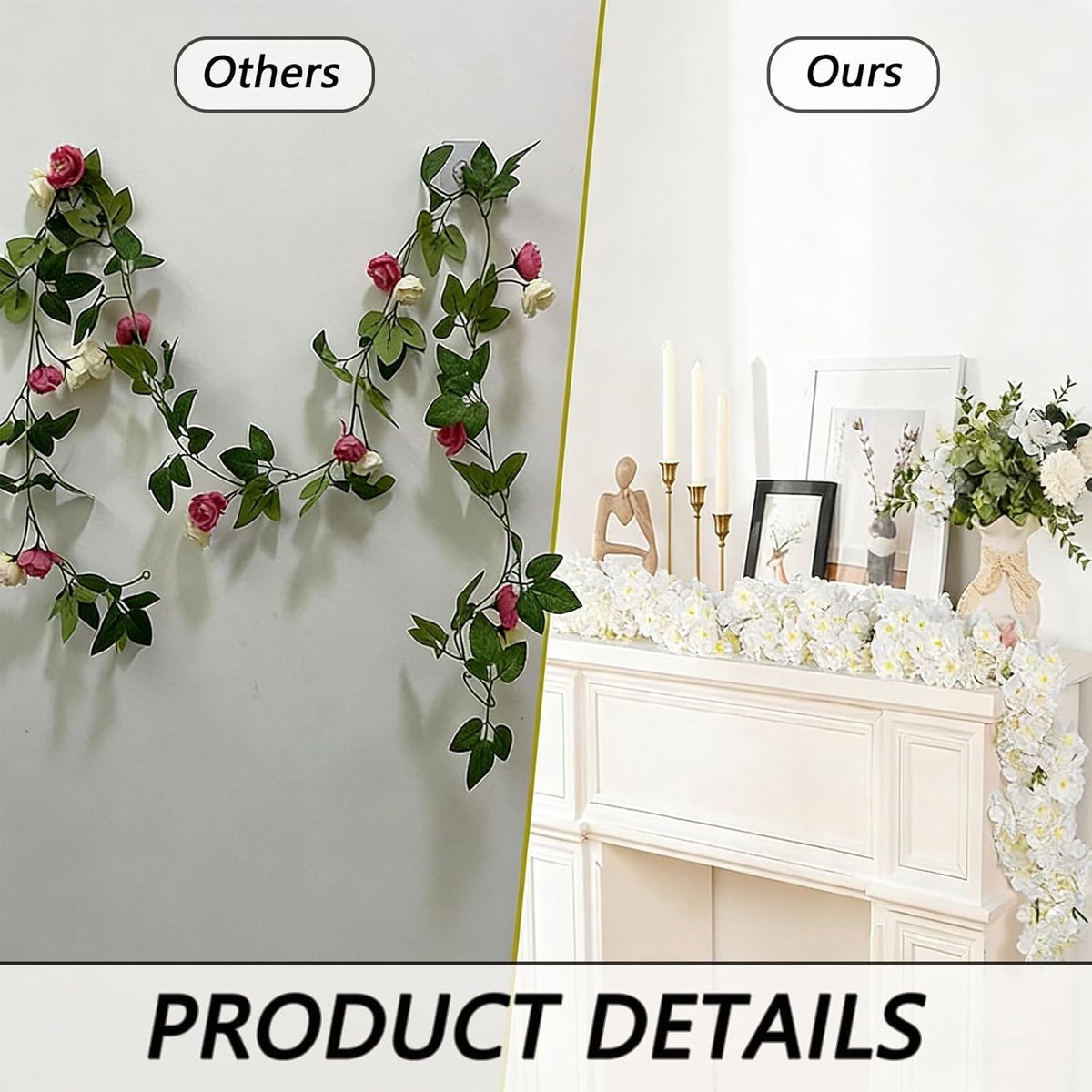Kunstbloemen, kunstbloemen om op te hangen, decoratie van kersenbloesem, 1,8 m, voor bruiloften, feesten, tuinen, bogen, muren, 2 stuks
