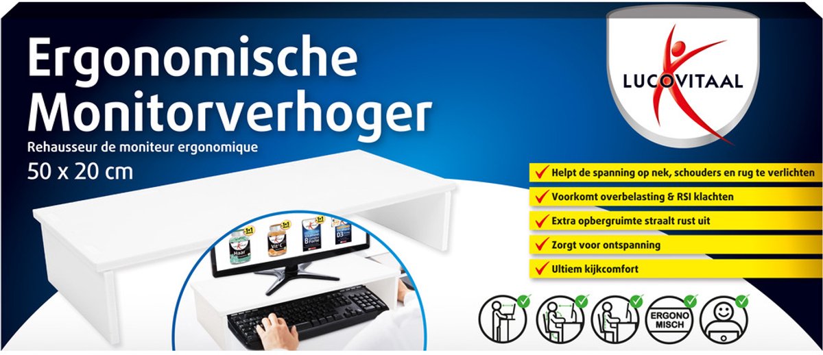 Lucovitaal Ergonomische Monitorverhoger 1ST