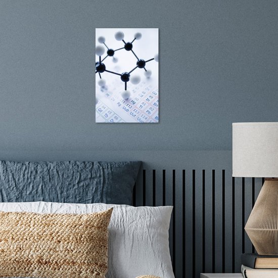 Poster 20x30 cm - DNA-model op het periodiek systeem - Posters - Kamer decoratie - Wanddecoratie woonkamer - Muurdecoratie slaapkamer