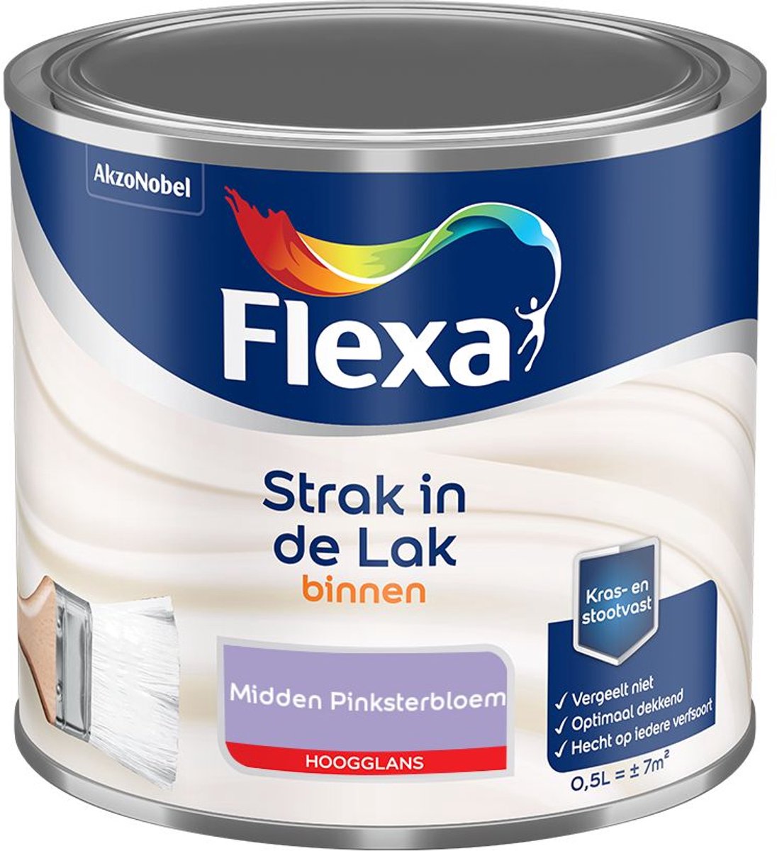 Flexa - Strak In De Lak Binnenlak Hoogglans - Midden Pinksterbloem - Mengverf - 500 Ml