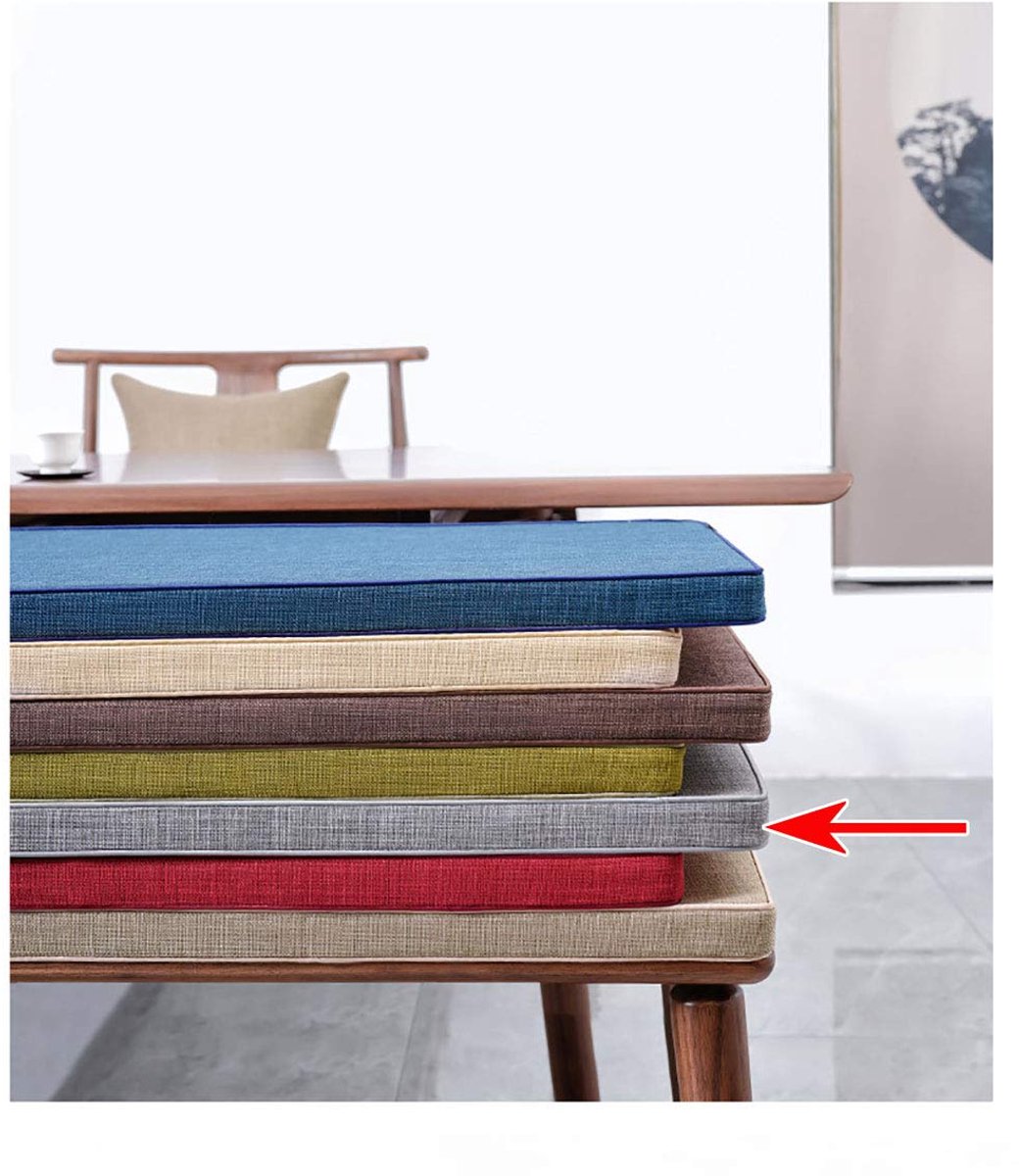 wangk Tuinbank kussen, 2 of 3 zitsbank mat pad patio bank pad ligstoel kussen vervanging matras pad indoor outdoor antislip rechthoek bank kussen-grijs 100 × 30 × 8 cm (39 × 12 × 3,2,5 cm)