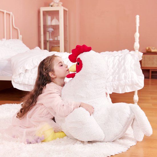 Grote kip knuffeldier, enorme kip, knuffeldier, 60 cm, groot pluche speelgoed, Jumbo XXL XL knuffeldieren, cadeau voor kinderen — afbeelding 3