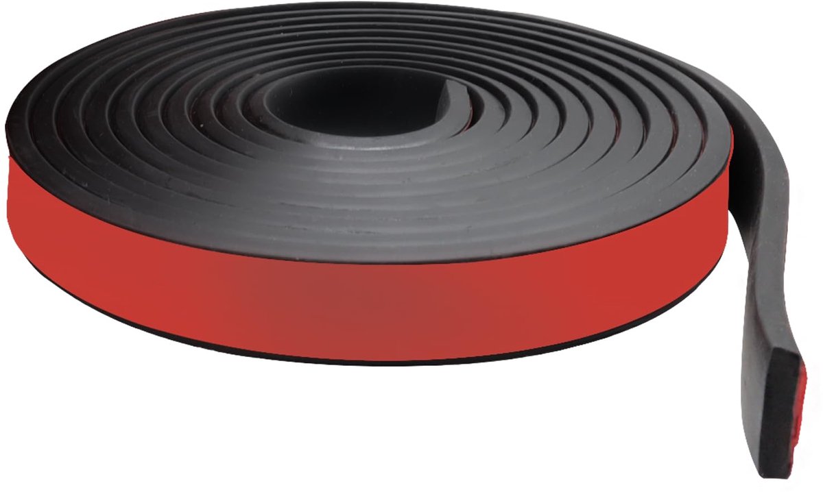 Rubber Strip, Massief Rubberen Profiel, 20mm x5mm x3m Neopreen Strip Voor Afdichtingen, DIY, Vloerbescherming, Anti-Vibratie, Anti-Slip