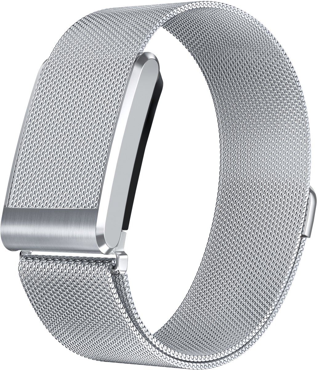 Strap-it Milanese bandje RVS geschikt voor WHOOP 5.0 - Zilver