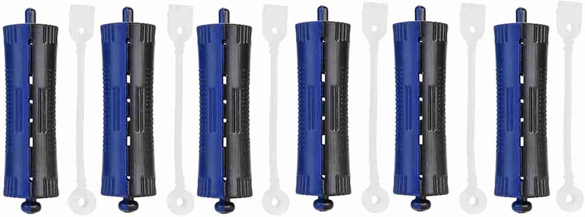 6-delige set haarrollers voor golven en krullen, inclusief hittebestendige perm staven en haarclips