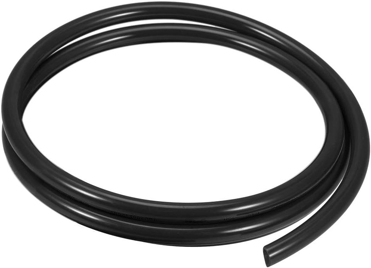 sourcing map Pneumatische luchtslang 14mm OD x 10mm ID 1M (39,4 inch) PU polyurethaan luchtcompressor heldere slang zwart