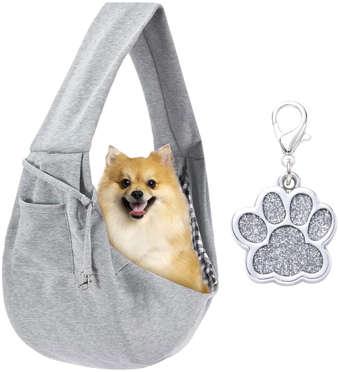 Draagdoek voor honden, verstelbaar, tas voor huisdieren, draagtas, transporttas met huisdiermerk, huisdierschoudertas, hondendraagtas, puppy's voor kleine honden voor activiteiten buitens