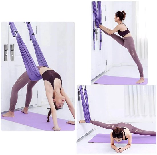 Yogahanddoek, Yogadoek Om Op Te Hangen, Yogariem, Stretchband Om Uit Te Rekken, Aerial Yoga Hangmat, Stretchband Voor Taille, Geschikt Voor Pilates En Ballet — afbeelding 4