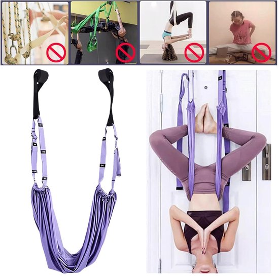 Yogahanddoek, Yogadoek Om Op Te Hangen, Yogariem, Stretchband Om Uit Te Rekken, Aerial Yoga Hangmat, Stretchband Voor Taille, Geschikt Voor Pilates En Ballet — afbeelding 3