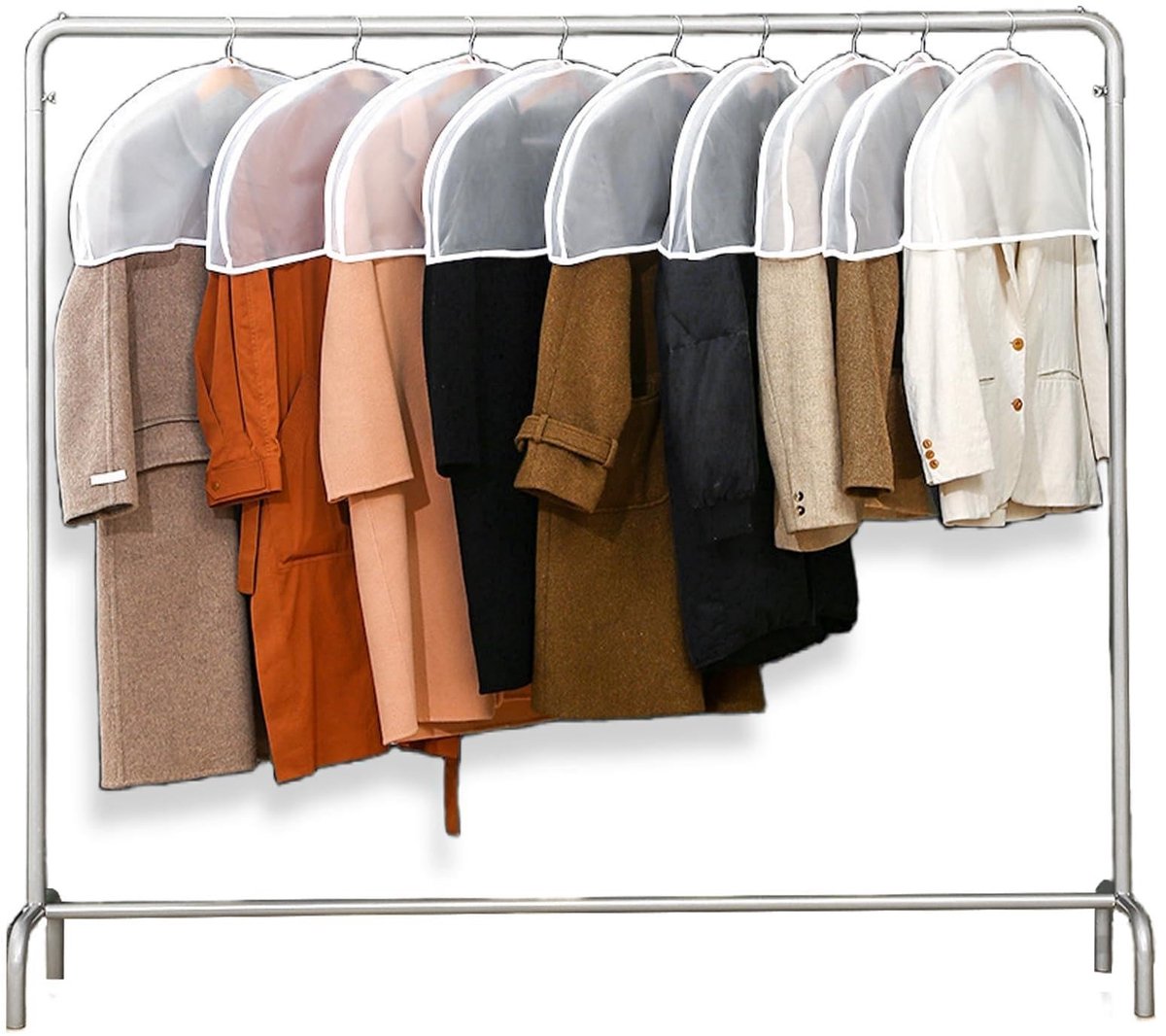 Dailygoods - Transparante Kledinghoezen - Kledingtassen - Stofbescherming - Wit - Hoogwaardige Kledingbescherming - Ideaal voor Blazers en Overhemden