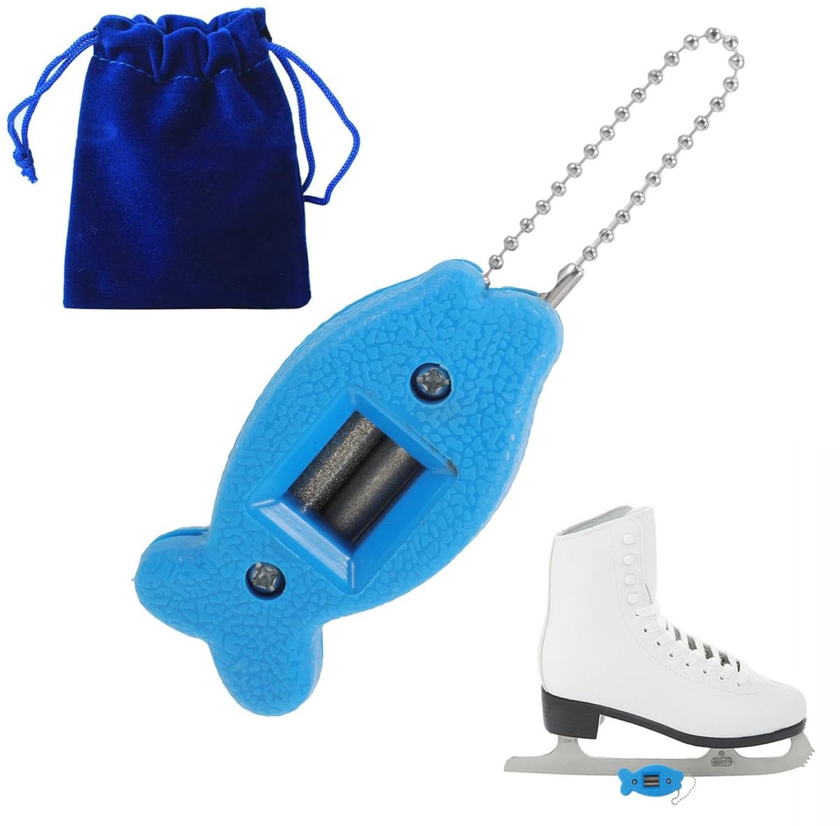 Dailygoods- Schaatslijper Draagbaar - Handmatig - Schaatsen Slijper - IJsmessenslijper - Schaatsschuurgereedschap - Instelbare Randbreedte - Schaatsenslijper