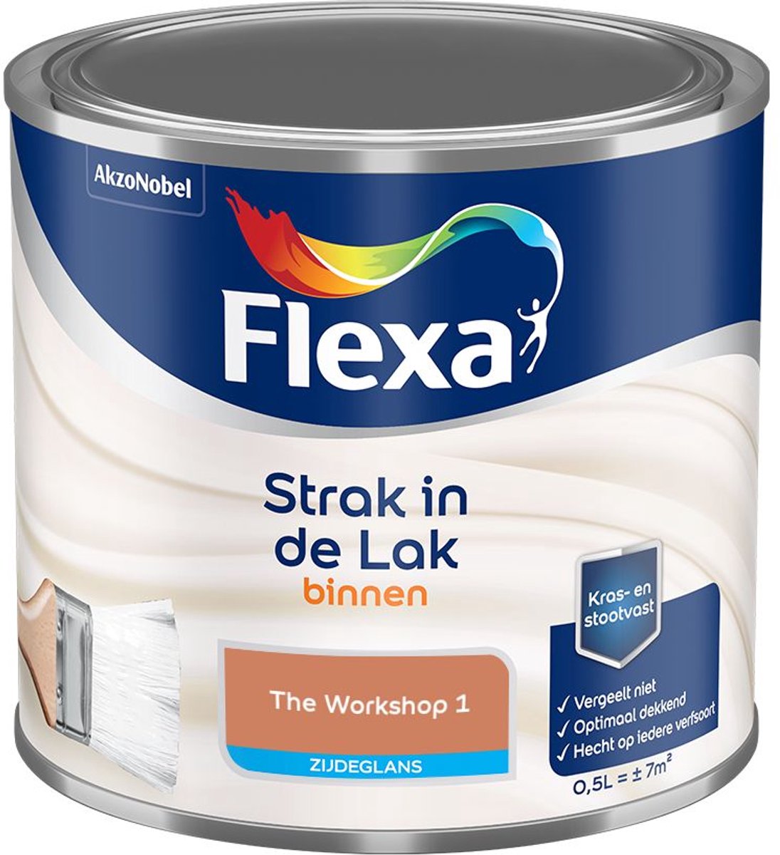 Flexa - Strak In De Lak Binnenlak Zijdeglans - The Workshop 1 - Mengverf - 500 Ml