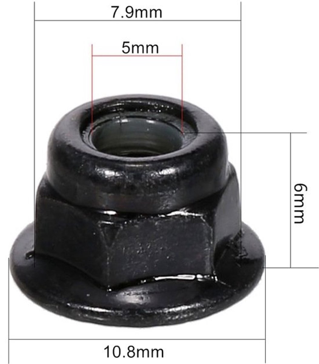 Dailygoody - Nylon Borgmoer - Zelfborgende Moeren - Geanodiseerd