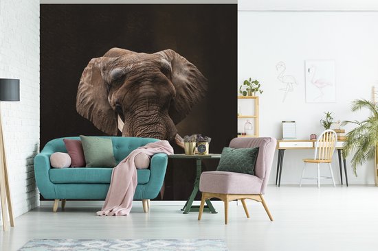 Fond d' écran - mur Portrait Papier peint photo - Elephant - Art - Largeur 260 cm x Hauteur 260 cm